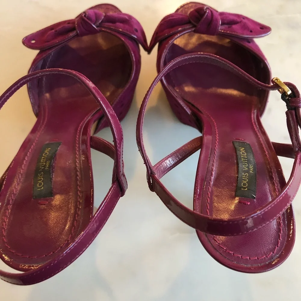 Louis Vuitton Rita Sandal 8cm 37.5 Framboise - Picture 6 of 16